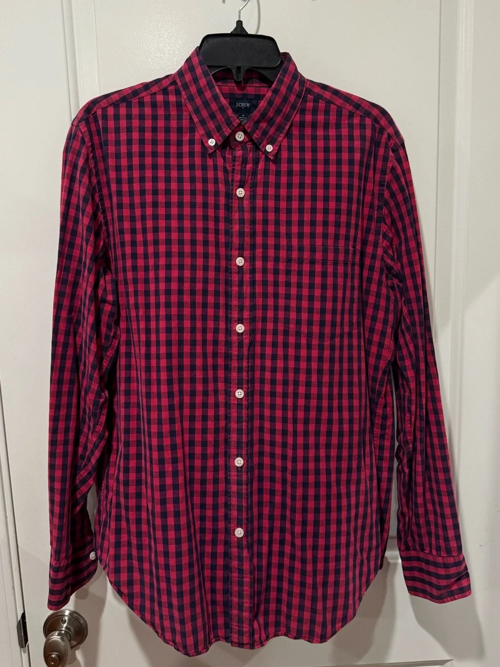 J. Crew Men’s Button Down Long Sleeve Shirt Checkered Gingham